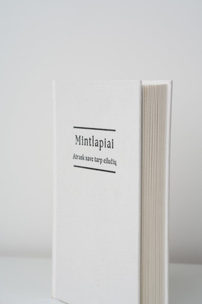 Mintlapiai - A Journal of Gratitude & Inner Calm (Off-white, linen texture)