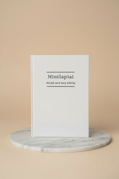 Mintlapiai - A Journal of Gratitude & Inner Calm (Off-white, linen texture)
